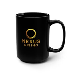 Nexus Rising Black 15oz Coffee Mug