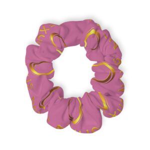 Pink & Gold Marble Scrunchie