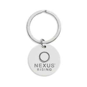 Engraved Nexus Rising Logo Keychain